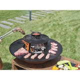 thumbnail of The Favilla FLAME Feuerschale mit Grillplatte & Plancha in Corten | Grillring, Holzstauraum, Rostig