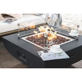 thumbnail of MODENO Gas Feuertisch Aurora Feuerstelle aus Beton - für Garten, Balkon and Terrasse, wetterbeständig, Schwarz 87x87x36cm