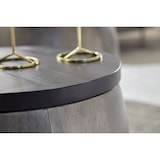 thumbnail of Design Couchtisch 2er Set Mango Massivholz Satztisch Rund Silber, Wohnzimmertisch Aluminium abnehmbarer Deckel, Beistelltisch Modern Metall / Holz