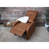 thumbnail of TV-fauteuil HWC-F76, relaxfauteuil, verstelbare relaxfunctie stof/textiel ~ vintage suède imitatie