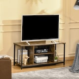 thumbnail of HOMCOM Móvel de TV até 55" Industrial com Prateleira Ajustável 110x40x50cm Rústico