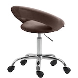 thumbnail of Taburete de trabajo de terciopelo Olinda Marrón