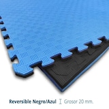 thumbnail of Arquiservi - Esterilla Tatami Puzzle 1x1x20mm Negro-Azul (Lote 20Uds)  Antideslizante, yoga, pilates, multifuncional.