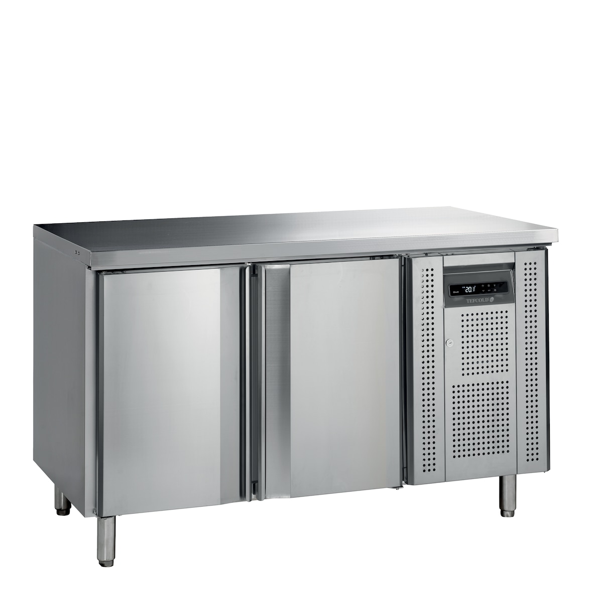 TEFCOLD Mesa fría de refrigeración snack SK6210 TEFCOLD, acero y vidrio, refrigeración profesional, Acero inoxidable SS