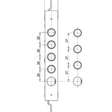 thumbnail of Serratura da infilare per porte blindate a 2 mandate con catenacci tondi MOTTURA 85.571 - Mano sinistra