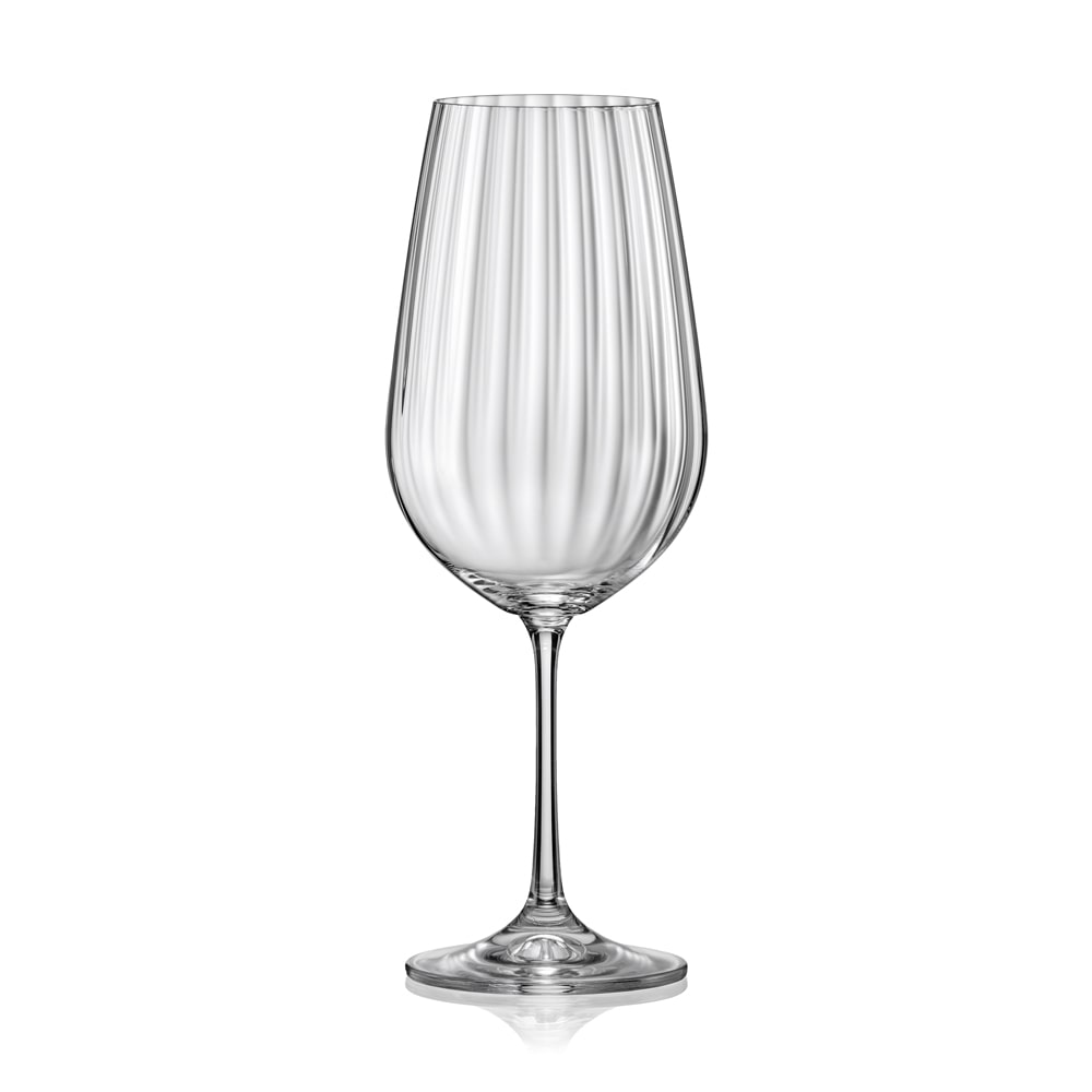 TABLE PASSION von 6 Stielgläsern waterfall 55 cl - Table Passion Box Transparent Rond Cristallin
