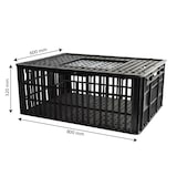 thumbnail of GILAC Cage à poules 2 portes coulissantes 800 x 600 - 120 L - Noir G180802