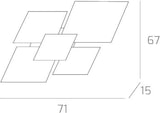 thumbnail of Moderne Deckenleuchte 1088/70-NE Weißes und schwarzes Glas 4xE27