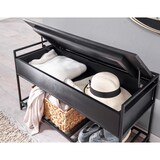 thumbnail of Sitzbank FineBuy Flurbank mit Stauraum 90x52x38 cm Massivholz Bank Flur Truhe
