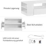 thumbnail of Merax Couchtisch hochglanz Sofatisch mit LED-Beleuchtung, Wohnzimmertisch, Weiß