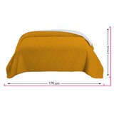 thumbnail of Tagesdecke 170x210 OEKO-TEX - gelb hellgrau Microfaser-Bezug wattiert gesteppt Wende-Design XXL Sofa Couch Bett Bettüberwurf