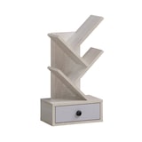 thumbnail of Helloshop26 - Boekenkast in boomvorm 30 x 17,5 x 60 cm met 5 planken decoratief en praktisch gemaakt van beige bewerkt hout 20_0015036