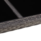 thumbnail of tectake Conjunto de ratán PORTO 6+1 con funda protectora  Gris/Blanco