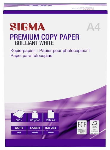 SIGMA Papier à copier format A4 Premium, 80 g/m², extra-blanc, 500 feuilles