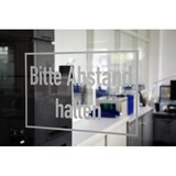 thumbnail of Aufkleber Hinweisschild für Glas, Bitte Abstand halten - 300 x 200 mm Folie selbstklebend