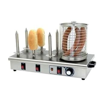 Maquina de perritos calientes profesional de 6 pinchos