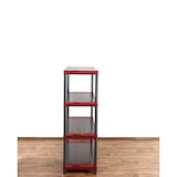 thumbnail of PROREGAL Kunststoffregal GREY BEAR Low, HxBxT 138x100x46cm, Fachlast 120kg, Grau-Rot Kunststoff-Regal Euro-Regal Stecksystem Lagerregal