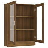 thumbnail of vidaXL Vitrinenschrank Braun Eiche-Optik 82,5x30,5x115cm Holzwerkstoff