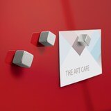 thumbnail of Sigel GL402 Glas-Magnettafel / Magnetboard Artverum, mit LED-Beleuchtung, 48x48 cm, rot
