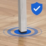 thumbnail of Taburete de Bar Damaso Tela con Base de Cuatro Patas Blanco/Acero inoxidable