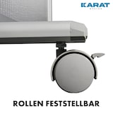 thumbnail of Stellwand doppelseitig - Mobile und faltbare Trennwand - Rahmen aus Aluminium - Semi-Transparent / 180 x 150 cm