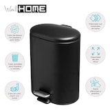 thumbnail of WellHome - Secchio a pedale in acciaio inox Siliflex 6 L nero