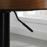 thumbnail of Barhocker 2er Set drehbar höhenverstellbar Schwarz 96x50x44 cm mit Fußstütze, gepolsterter Sitz, Stahlgestell, für Küche und Bar