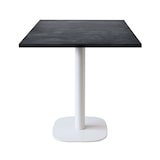 thumbnail of Restootab - Tafel 70x70cm - model Round witte voet met metallic leisteen