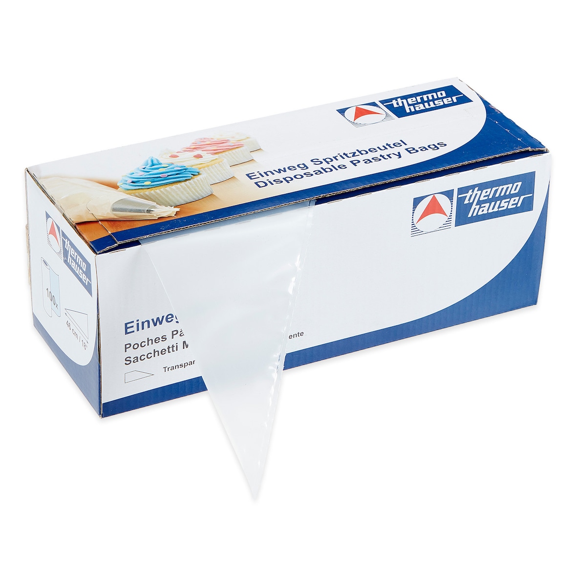 Poche à pâtisserie jetable (plastique PE), Maximum Grip, transparent, 100 unités, 46,0 x 23,0 x 0,0075 cm