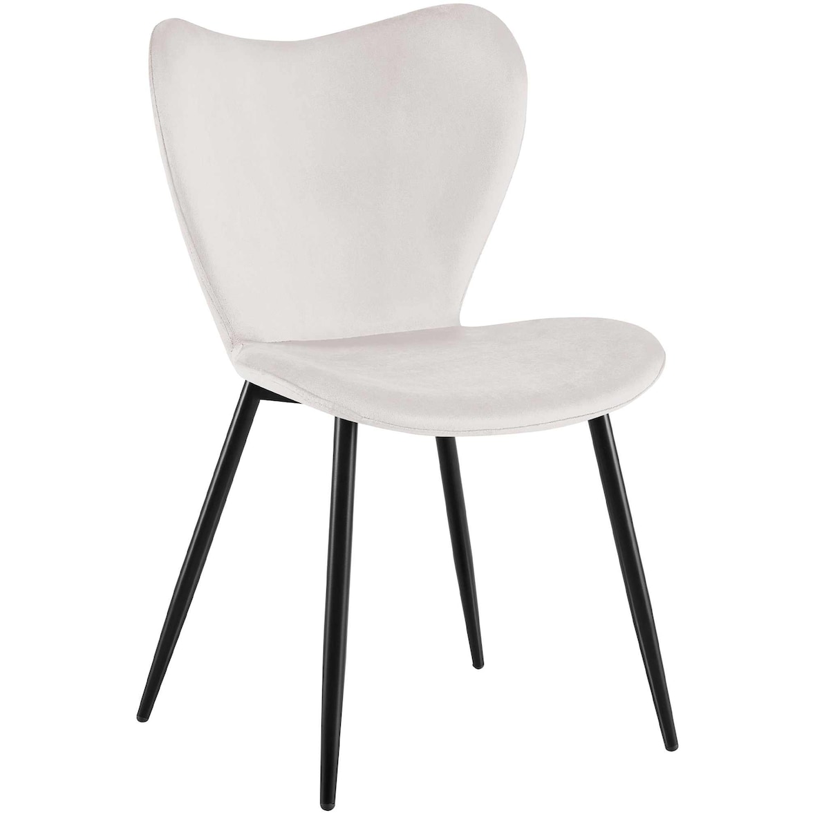 Esszimmerstuhl COLON - Samt Grau 50x58x80 cm | Essstühle Esszimmerstühle Küchenstühle Wohnzimmerstühle