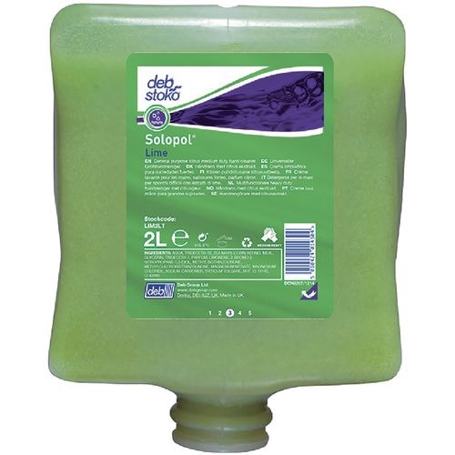 Deb Solopol Flüssigseife Nachfüllung Flüssig Limette Weiß LIM2LT 4 Stück à 2 L