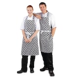 thumbnail of Gastronoble Whites Latzschürze schwarz weiß kariert