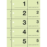thumbnail of Garderobennummern A6 farbig sortiert 100 Blatt / Block farbig sortiert