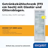 thumbnail of Exquisit Getränkekühlschrank GKS350-1-GT-280D weiss | Nutzinhalt: 320 L | LED-Beleuchtung | Umluftkühlung | Standgerät