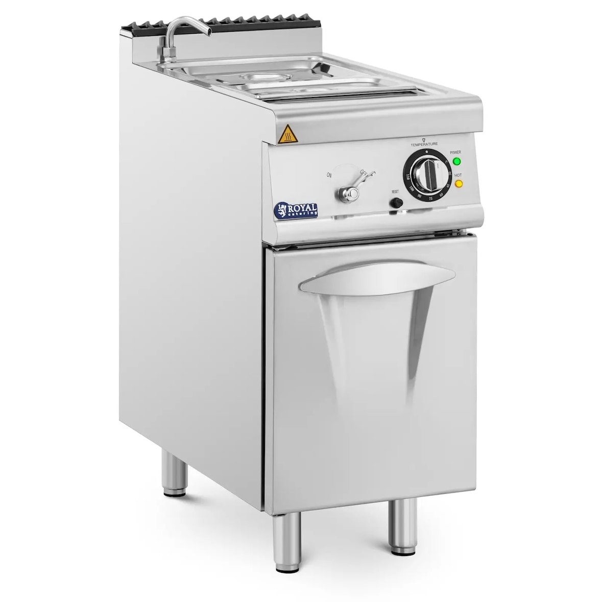 Helloshop26 - Bain-marie 3000W GN 1/2 GN 1/3 kraan onderkast (40 x 73 cm) roestvrij staal 14_0008295