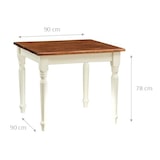 thumbnail of Biscottini Restauranttische - 90x90 cm Massivholztisch - Esstisch in Weiß und Walnuss - Quadratischer Küchentisch - Outdoor-Tisch Made in Italy
