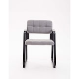 thumbnail of Cadeira de visitante em tecido Canada B cinza claro