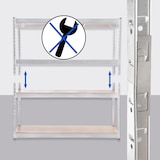 thumbnail of Stellingen voor zwaar gebruik 160x60x180 cm wit