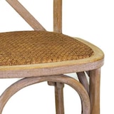 thumbnail of Vacchetti Sedia legno cross naturale seduta intreccio impilabile cm51x55h46,5/89
