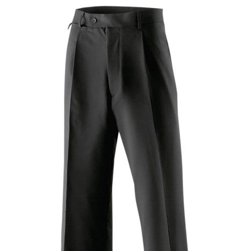 600 - Herrenhose mit Bundfalten : schwarz (Business) 100% Polyester 270 g/m² 48