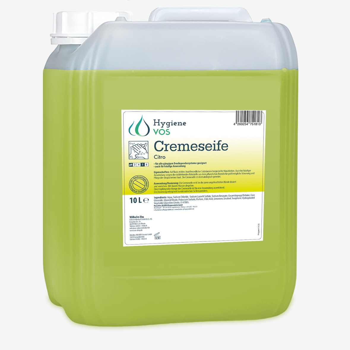 Hygiene Vos - Citro Cremeseife 10L