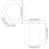 thumbnail of vidaXL Pflanzkübel Sechseckig 46x40x45 Verzinkter Stahl