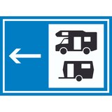 thumbnail of Wohnmobil- und Wohnwagenplatz links Symbol Schild A2 (420x594mm)