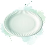 thumbnail of ECOLOMIQUE - 100 Pcs - Assiette ronde en carton blanc - Diam: 25,3 cm, Hauteur: 2 cm - ECO210AC260