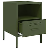 thumbnail of Tables de chevet 2 pcs vert olive 36x39x50,5 cm acier – Modèle Jasmin