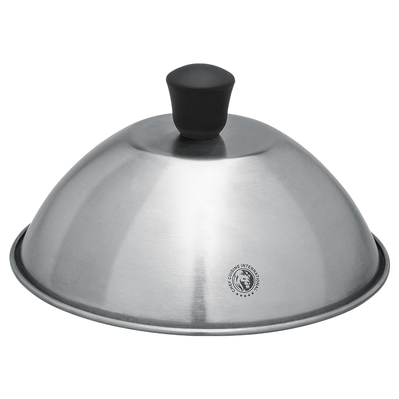 CHEF CUISINE Burgerglocke Grill – Grillglocke für Burger und Steaks, Edelstahl-Schmelzglocke mit 16 Zentimeter Durchmesser