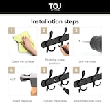 thumbnail of TOJ Living Wandkapstok – 15 haken – 45 cm – RVS – Chroom – Muurkapstok