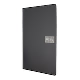 thumbnail of Securit® Menukaart A4 "Leather" - Zwart - Lijn "Royal" - 100% ecologisch leer - Plaat "Menu" + blanco plaat inbegrepen - 4 zijden