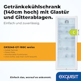 thumbnail of Exquisit Glastürkühlschrank GKS240-GT-160C weiss | Nutzinhalt: 237 L | Türschloss | 6 Gitterablagen | Umluftventilator | Standgerät