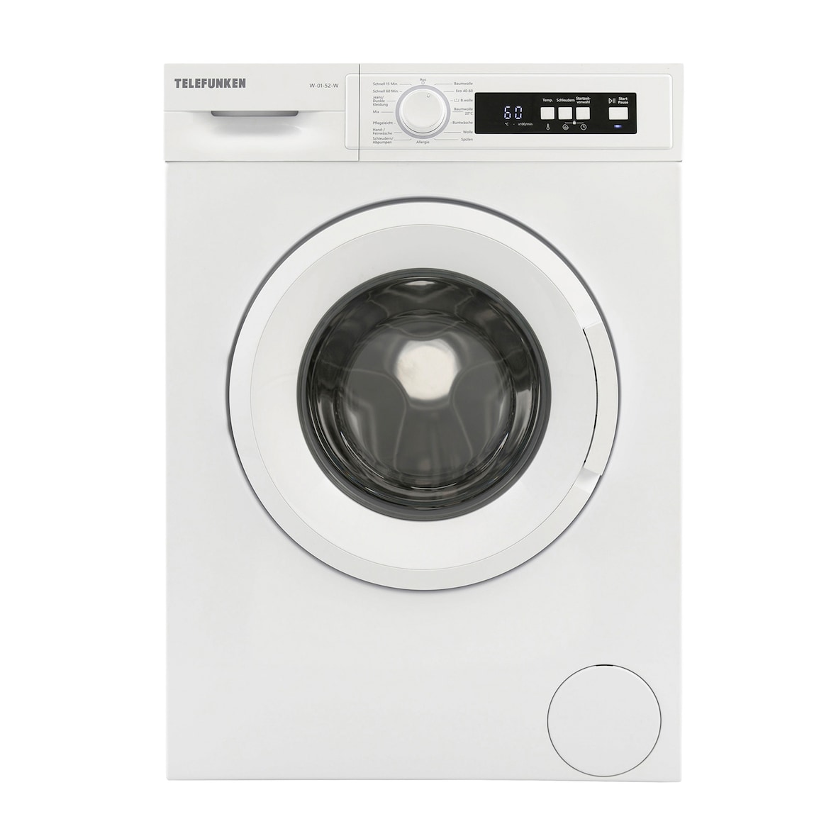Telefunken W-01-52 Waschmaschine 5 kg | Frontlader | 1000 U/Min | 15 Programme | Mengenautomatik & Überlaufschutz